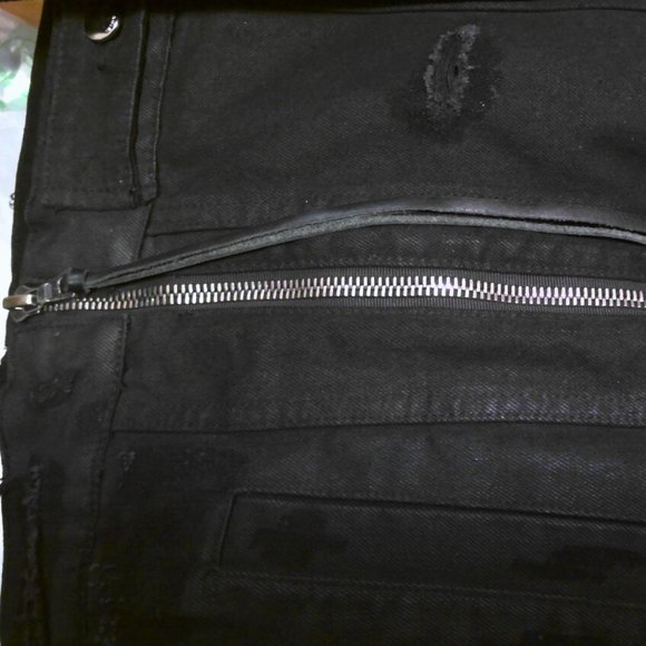 Amiri Killmonger Black Denim Shearling Jacket Size Large - Picture 7 of 12